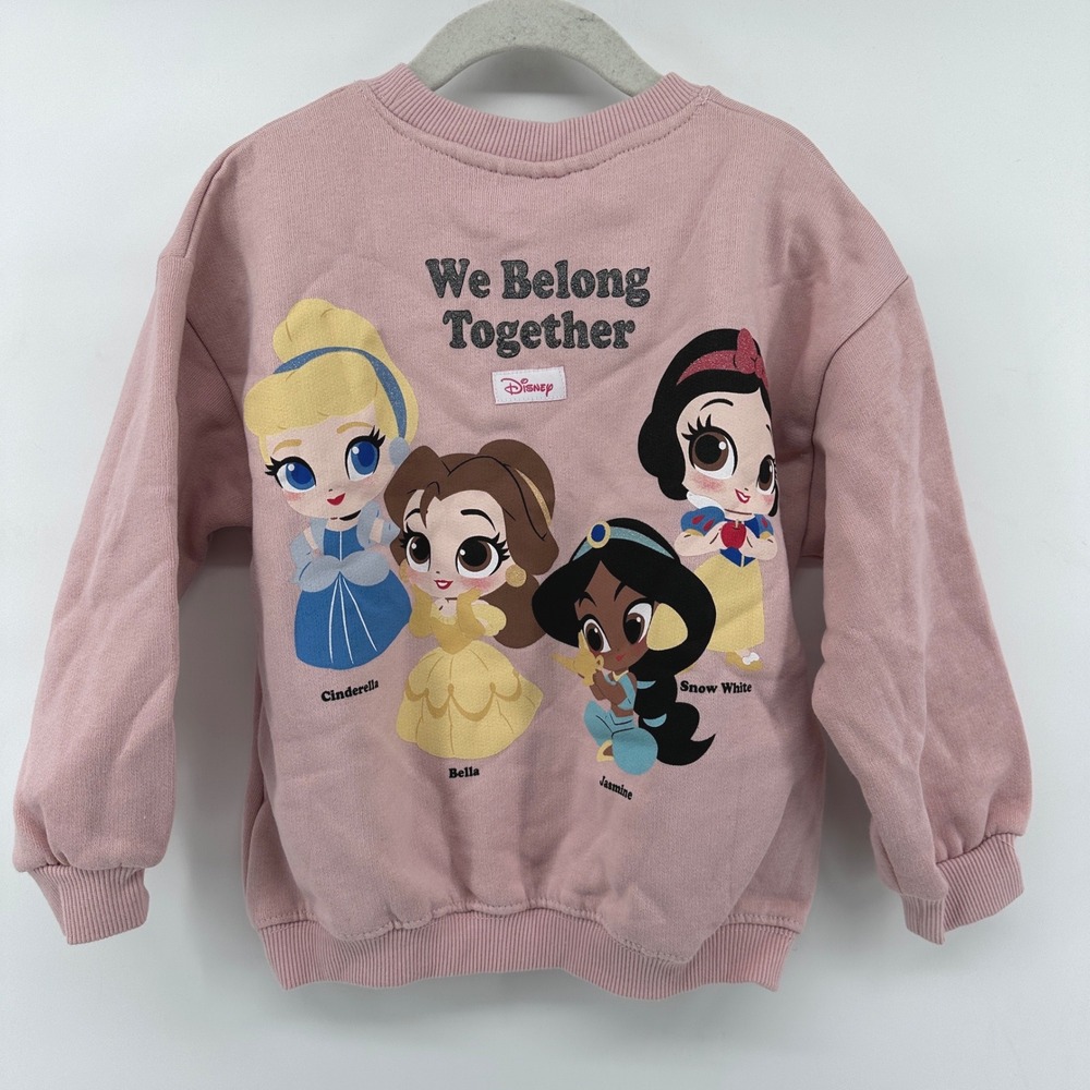 Zara Kids Disney Princess Pink Sweatshirt We Belong Together 5431/614 Size 5 110